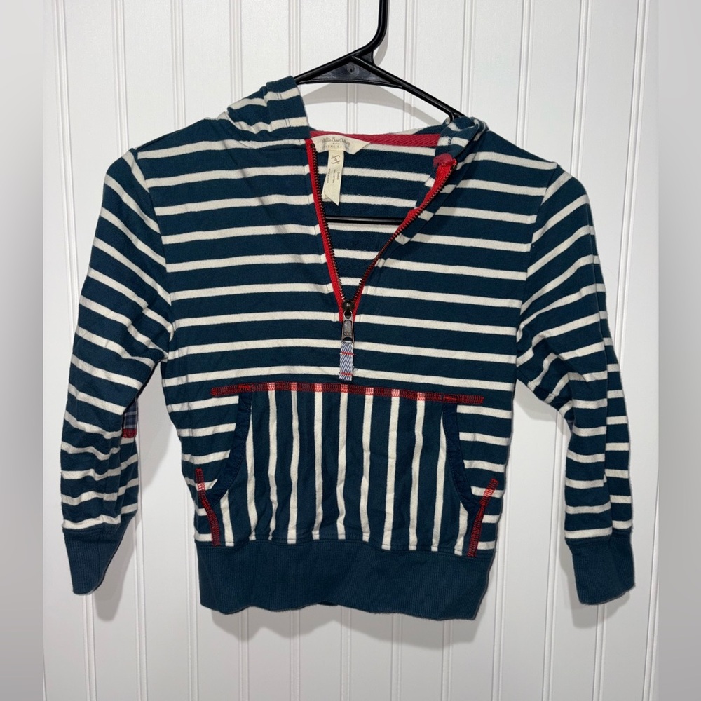 Matilda Jane Boys Striped Navy and White Hoodie| Size 4